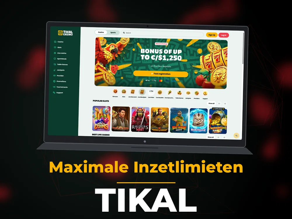 Tikal - Maximale Inzetlimieten